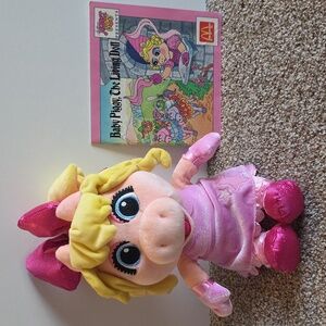 Muppet Babies Set Miss Piggy Plush And Vintage McDonald's Book